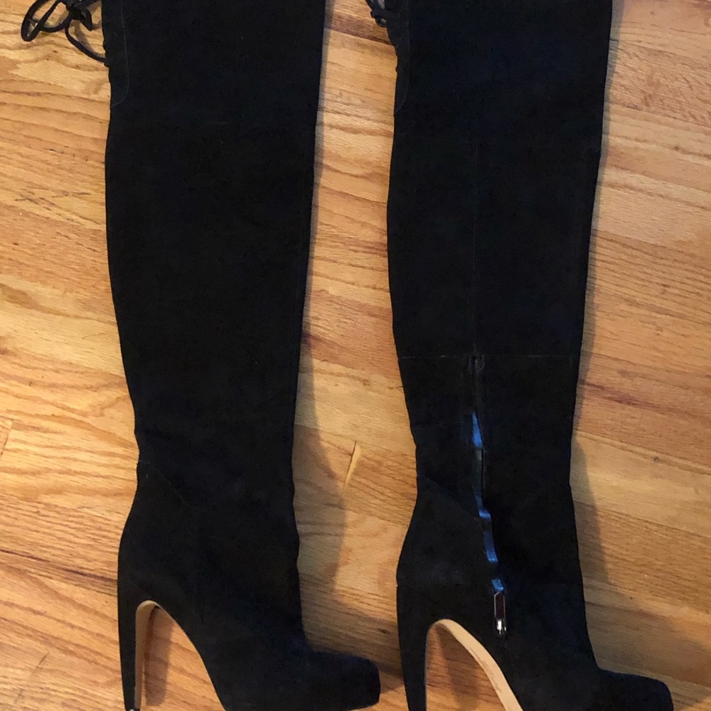 Sam Edelman Black suede over the knee boots - Picture 4 of 9